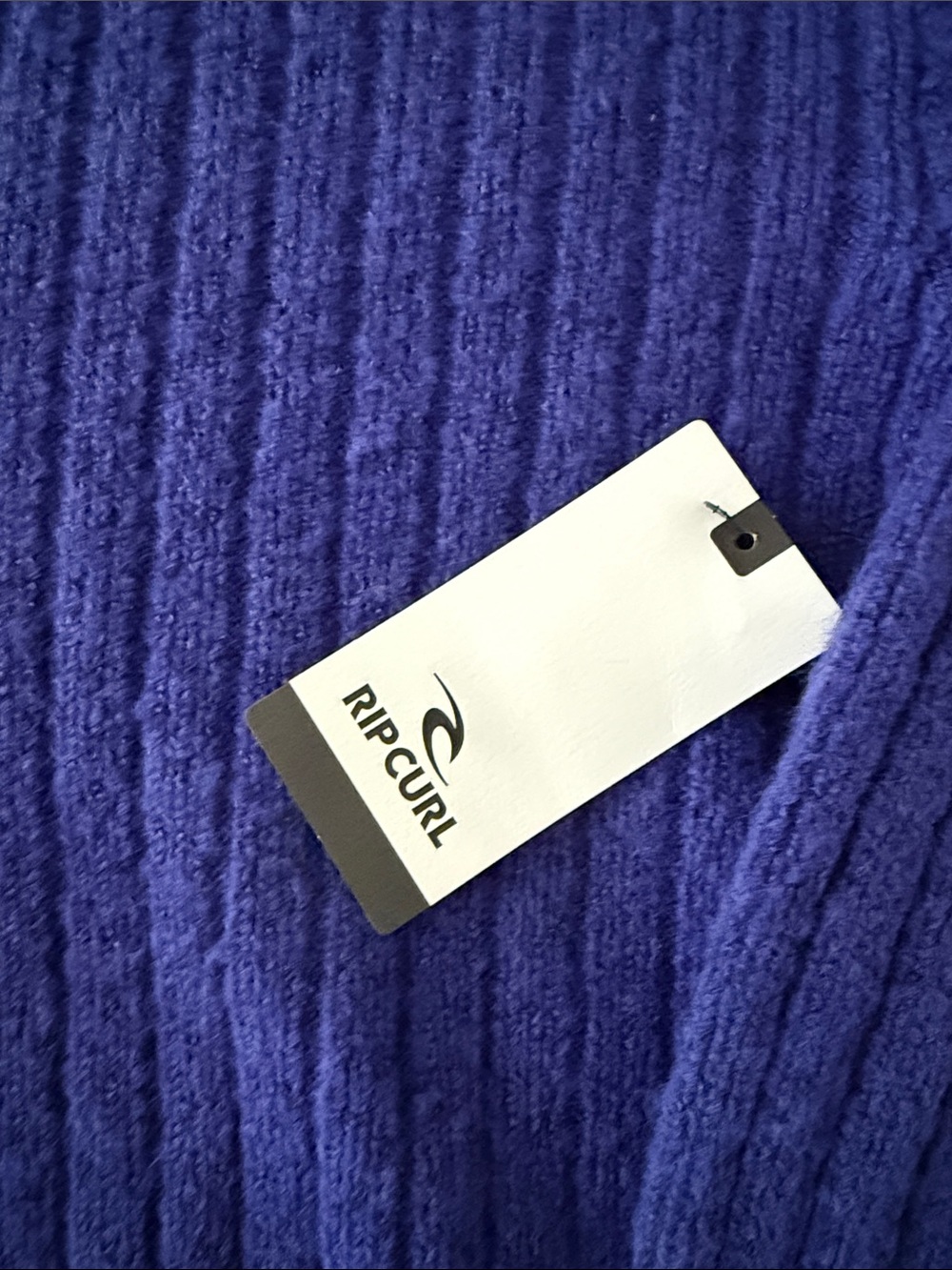 Rip Curl V-Neck Ribbed Cardigan in Cobalt Blue - Picture 2 of 4